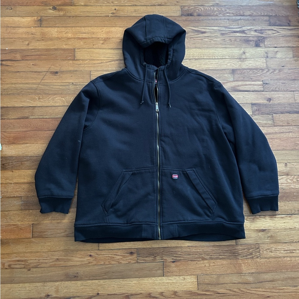 Wrangler Black Zip Up Sweater Jacket #34